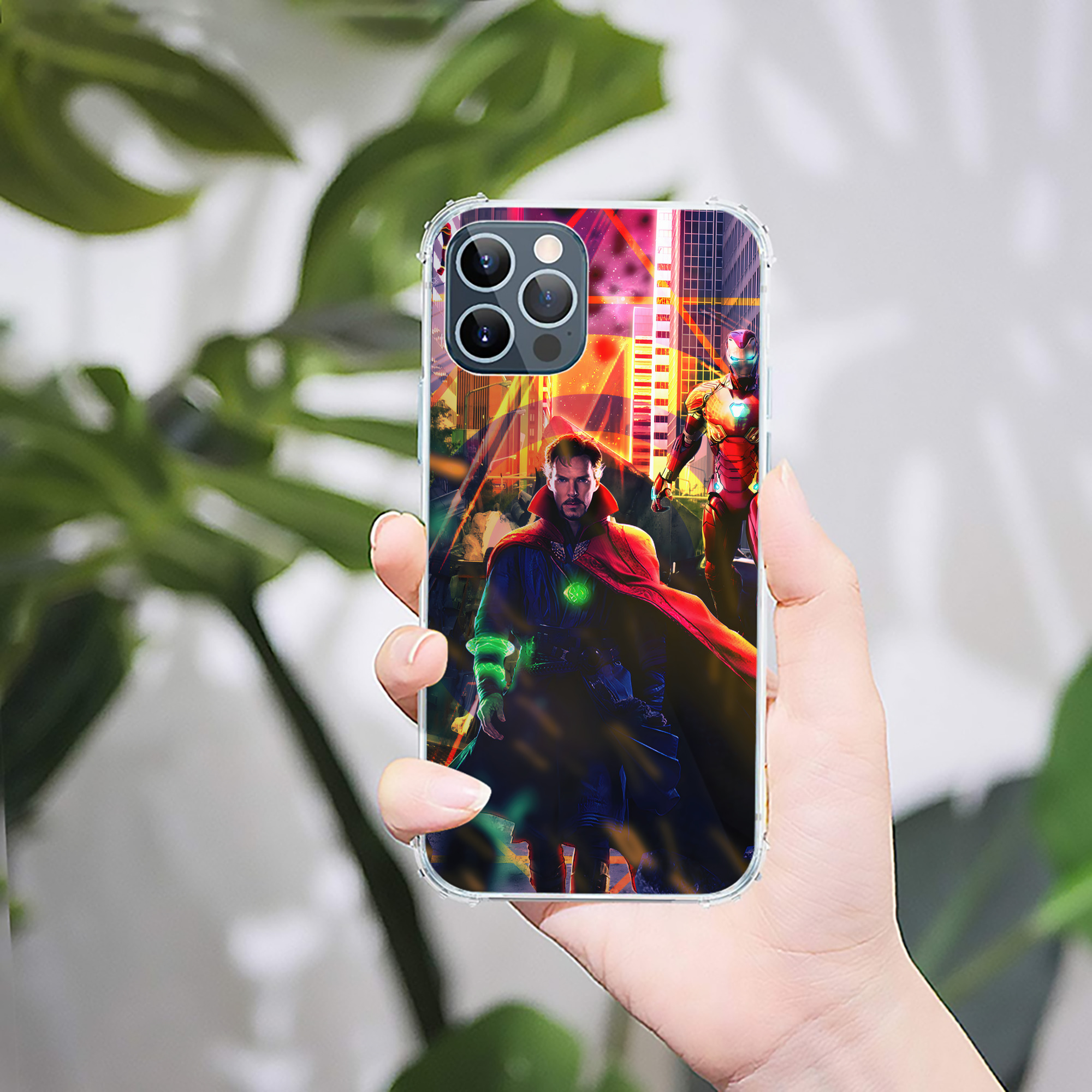 （画像用） アベンジャーズ The Avengers 【iPhone 12シリーズ対応】透明スマホケース（クリアソフトケース）